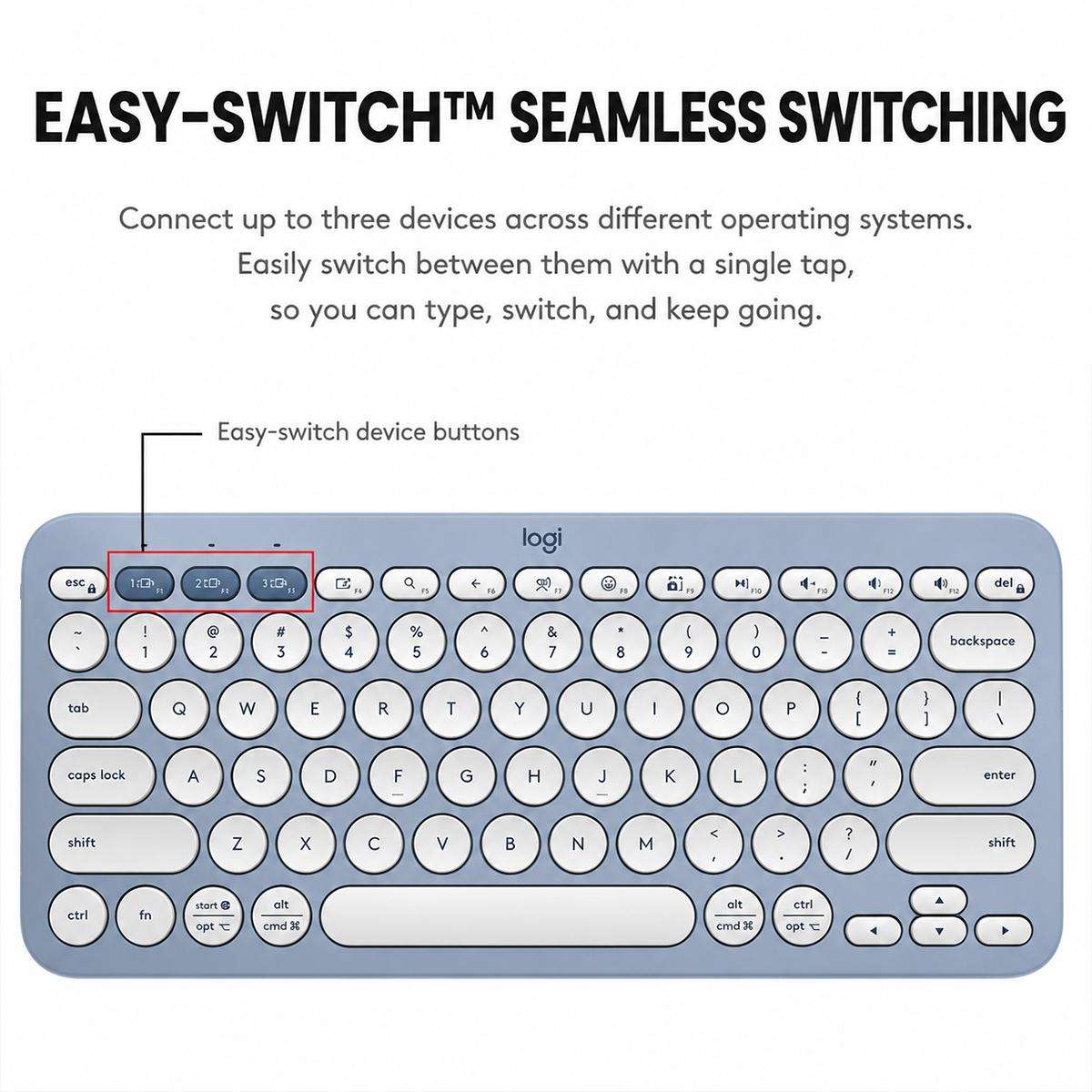 Logitech K390 Ultra-thin Portable Wireless Bluetooth Keyboard(Black)