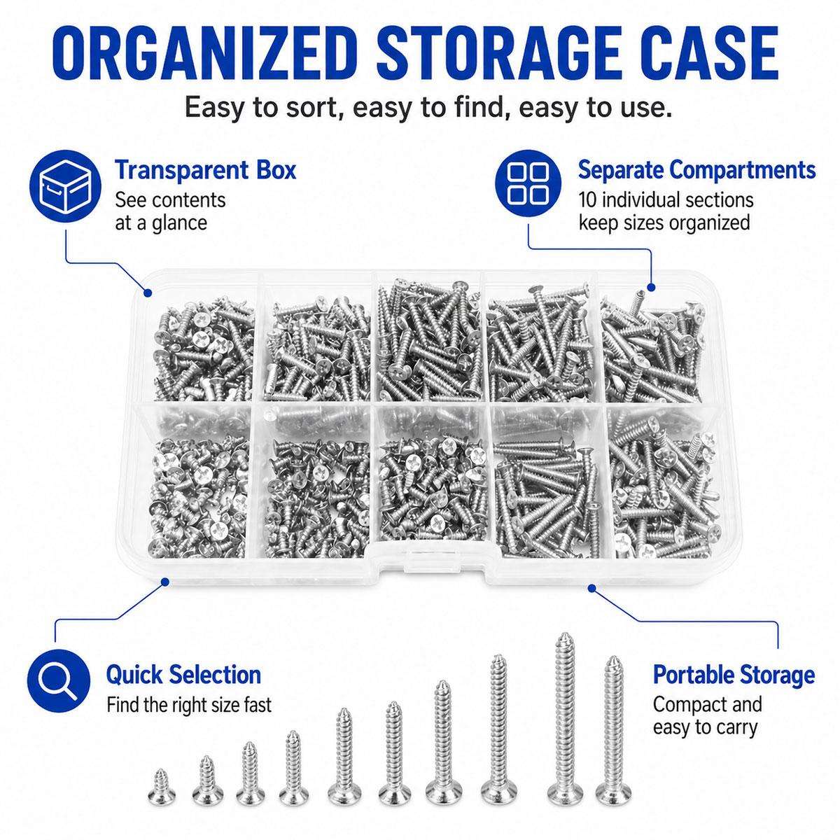 M2 Self-tapping Screw 620 PCS / Set
