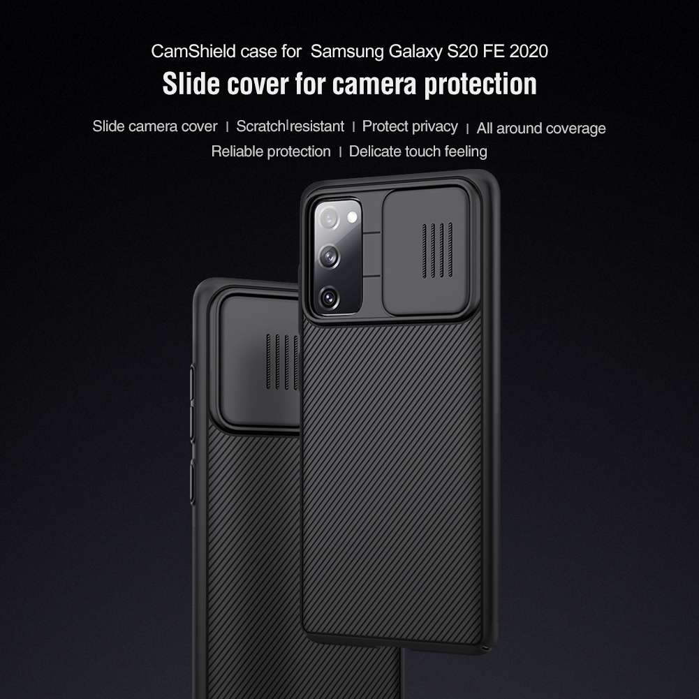 For Samsung Galaxy S20 FE NILLKIN Black Mirror Series PC Camshield Full Coverage Dust-proof Scratch