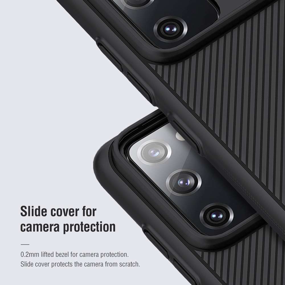 For Samsung Galaxy S20 FE NILLKIN Black Mirror Series PC Camshield Full Coverage Dust-proof Scratch