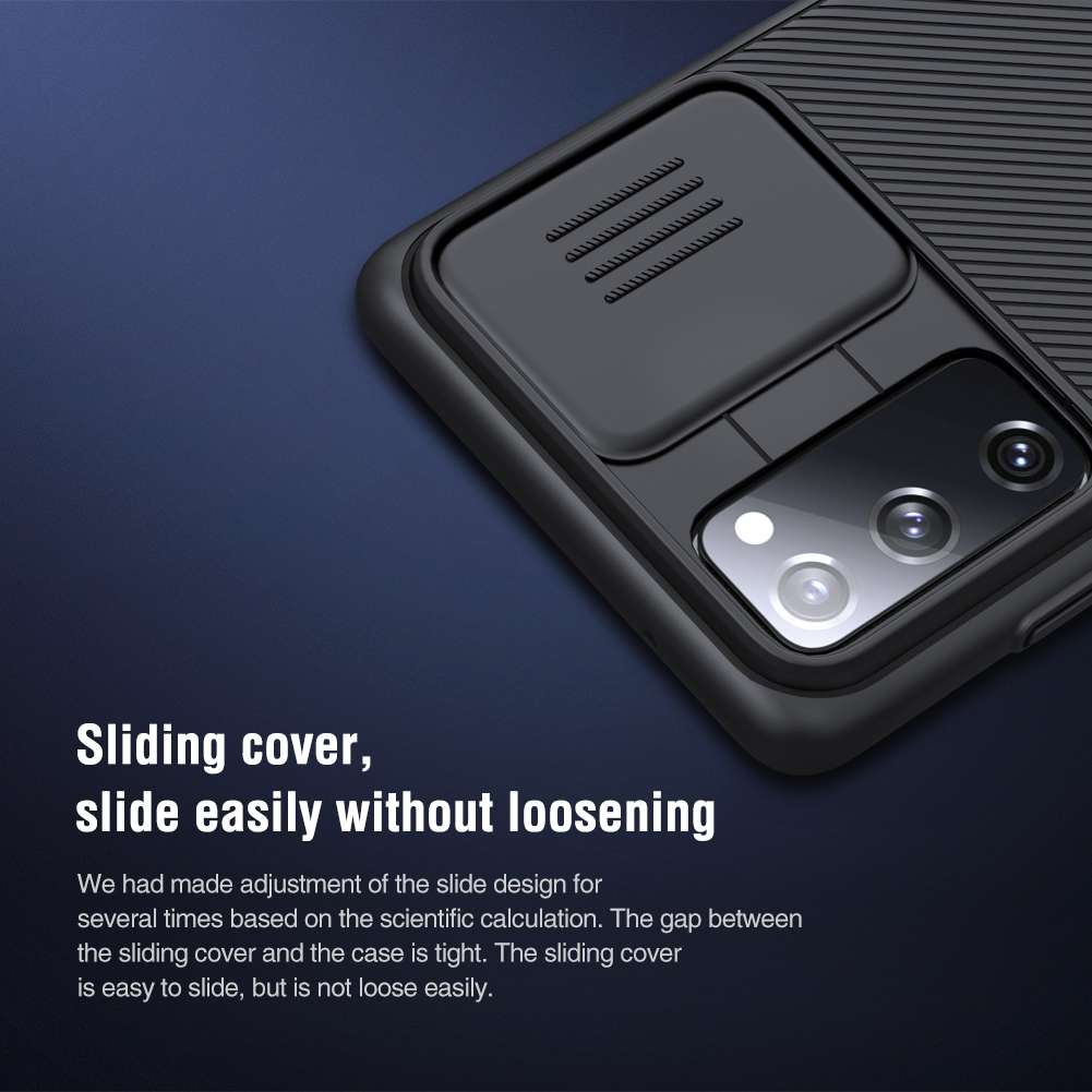 For Samsung Galaxy S20 FE NILLKIN Black Mirror Series PC Camshield Full Coverage Dust-proof Scratch