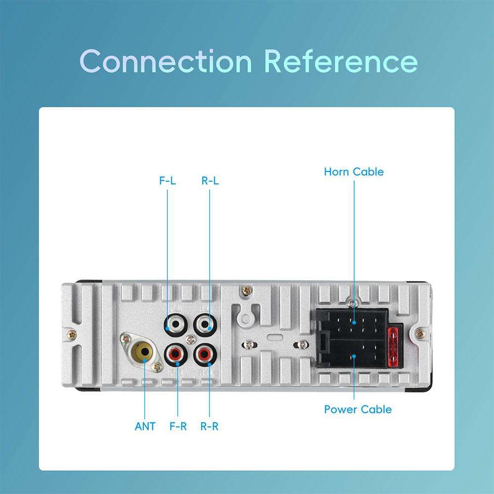 Universal Single-DIN Car Bluetooth MP3 Player FM Radio, Type:Standard with 64GB Memory Card