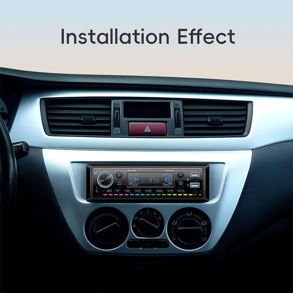 Universal Single-DIN Car Bluetooth MP3 Player FM Radio, Type:Standard with 64GB Memory Card
