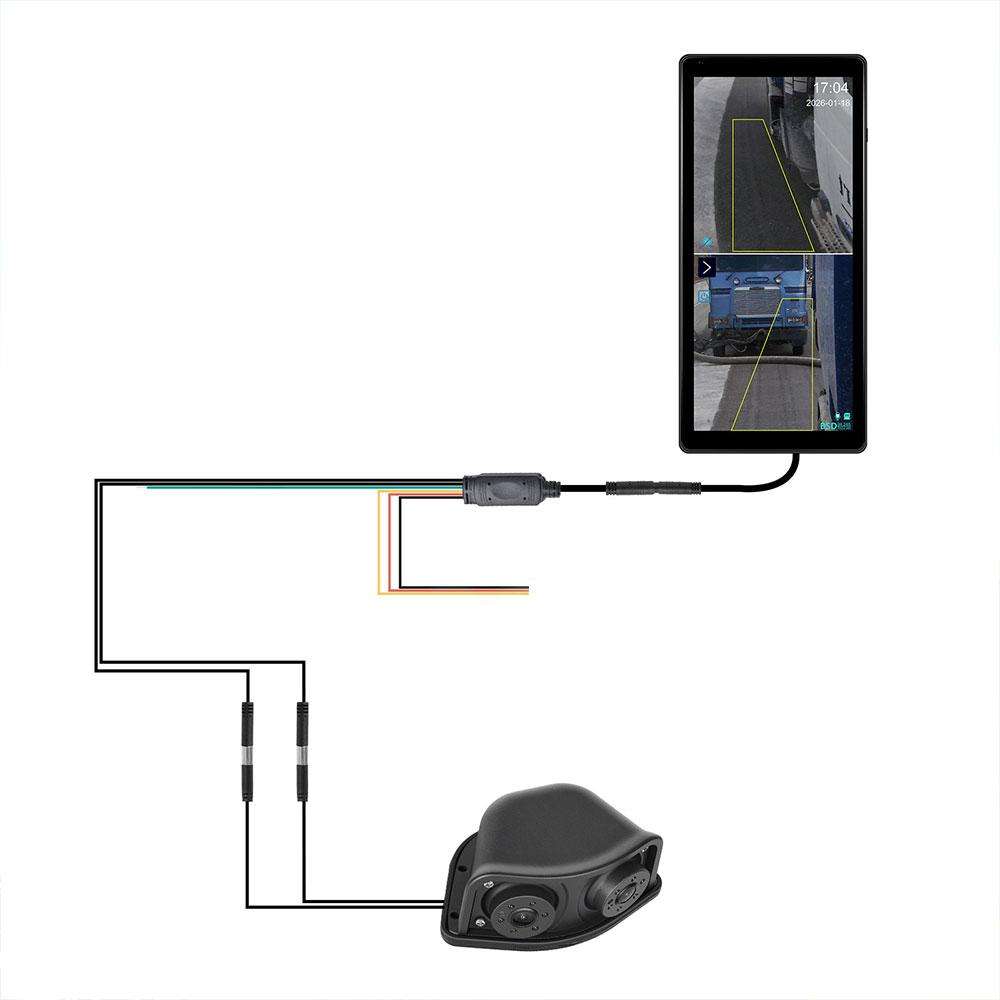 10.36 inch Trucks Electronic Rear-View Mirror Digital HD Wired Touchscreen with BSD DVRs, Type:with