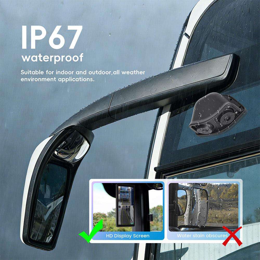 10.36 inch Trucks Electronic Rear-View Mirror Digital HD Wired Touchscreen with BSD DVRs, Type:with