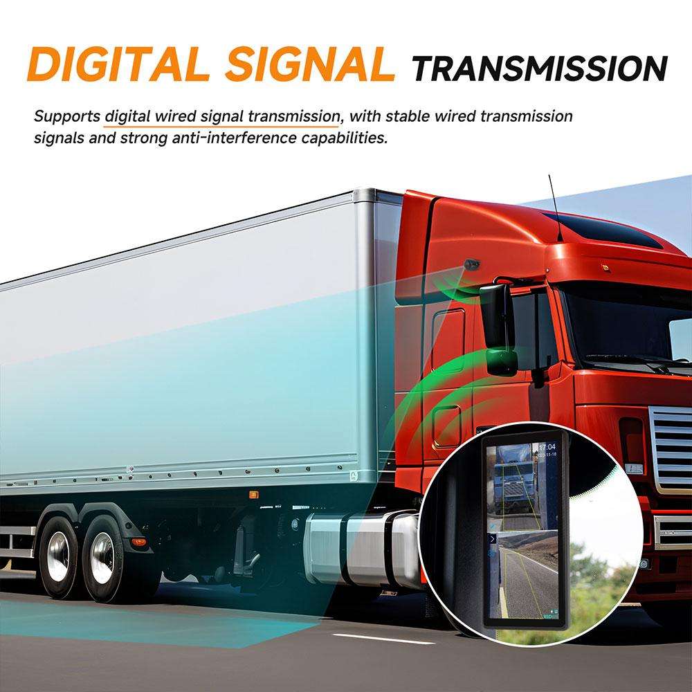 10.36 inch Trucks Electronic Rear-View Mirror Digital HD Wired Touchscreen 2 in 1 Set with BSD DVRs(