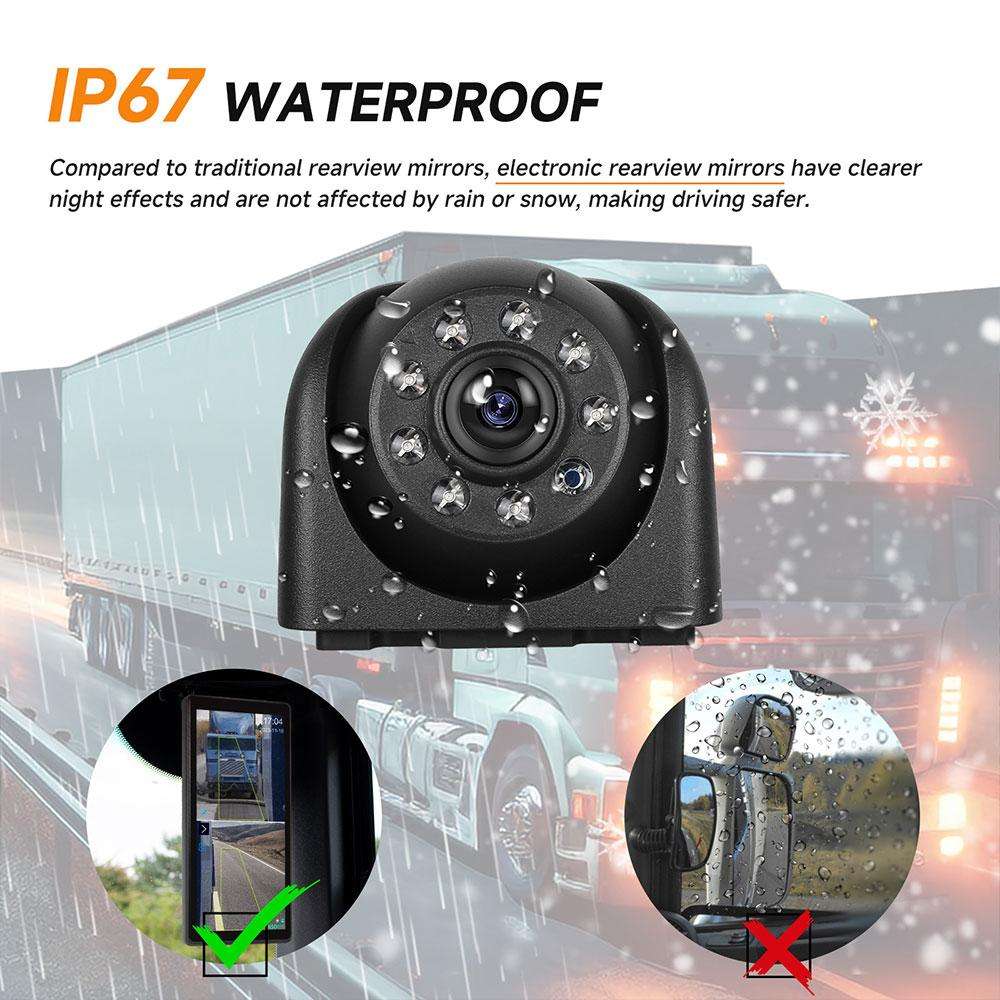 10.36 inch Trucks Electronic Rear-View Mirror Digital HD Wired Touchscreen 2 in 1 Set with BSD DVRs(