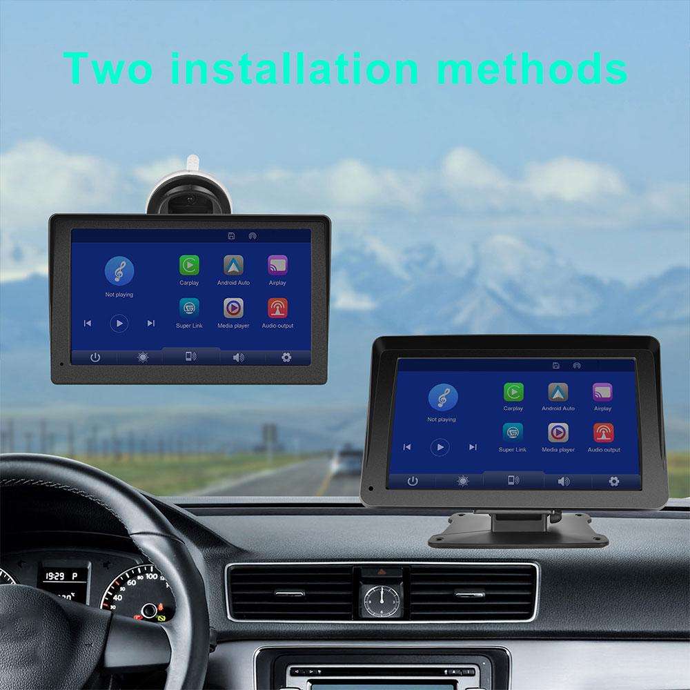 7 inch Center Portable Screen Wireless CarPlay Car Navigation System, Specification:Sunshade Cover