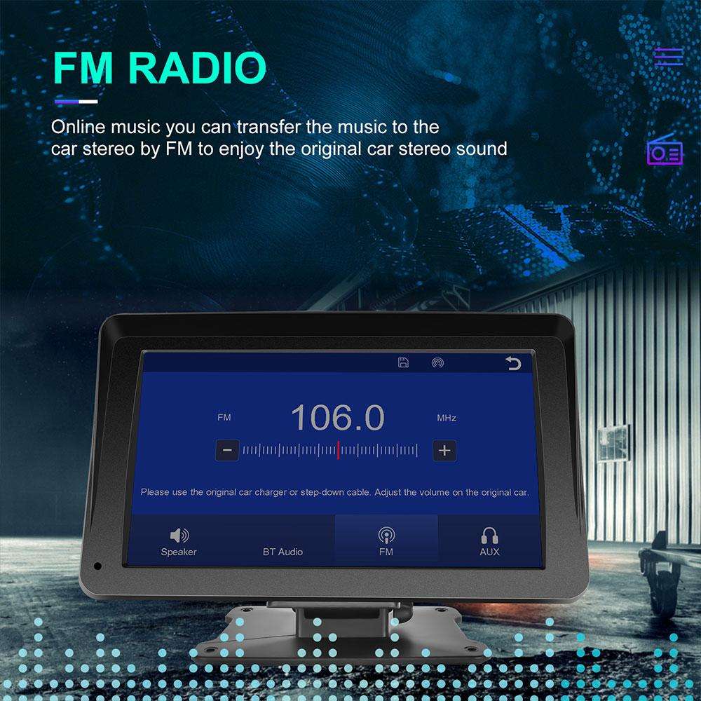 7 inch Center Portable Screen Wireless CarPlay Car Navigation System, Specification:Sunshade Cover