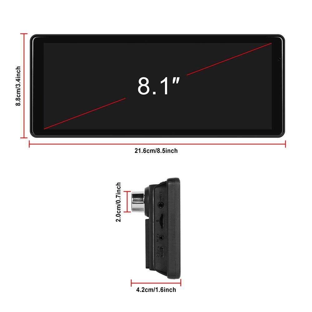 8.1 inch 2.5K Center CarPlay Auto Car Portable Navigation Screen, Specification:Standard