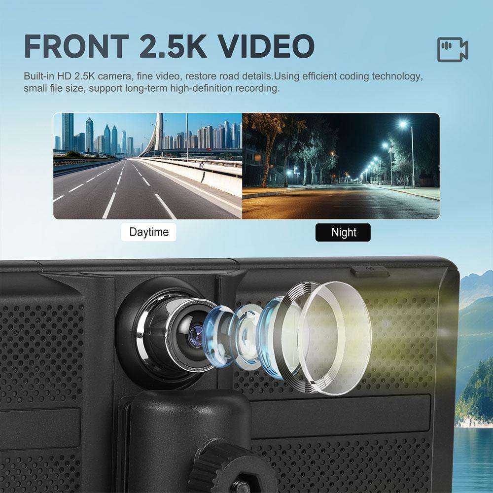 8.1 inch 2.5K Center CarPlay Auto Car Portable Navigation Screen, Specification:Standard+Reversing C