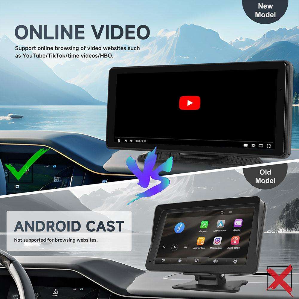 8.1 inch 2.5K Center CarPlay Auto Car Portable Navigation Screen, Specification:Standard+Reversing C