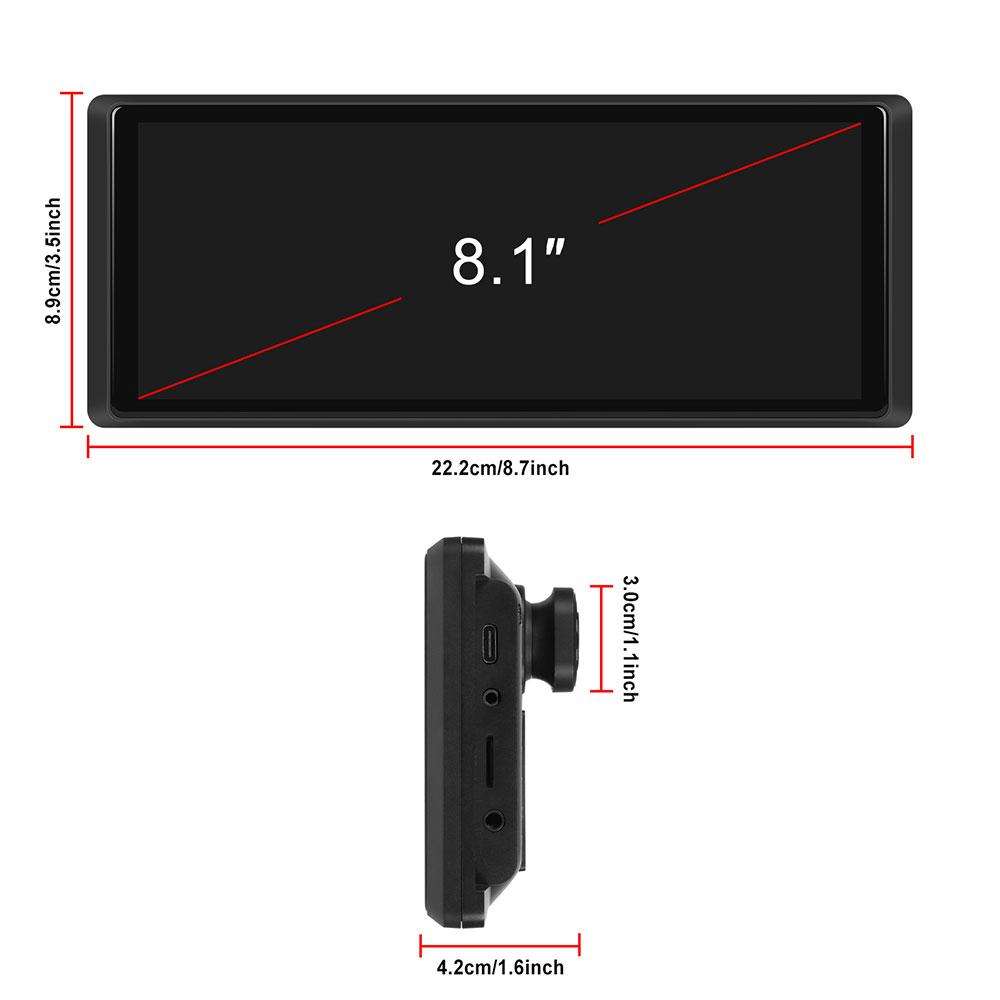 8.1 inch 2K Center CarPlay Auto Car Portable Navigation Screen, Specification:Standard