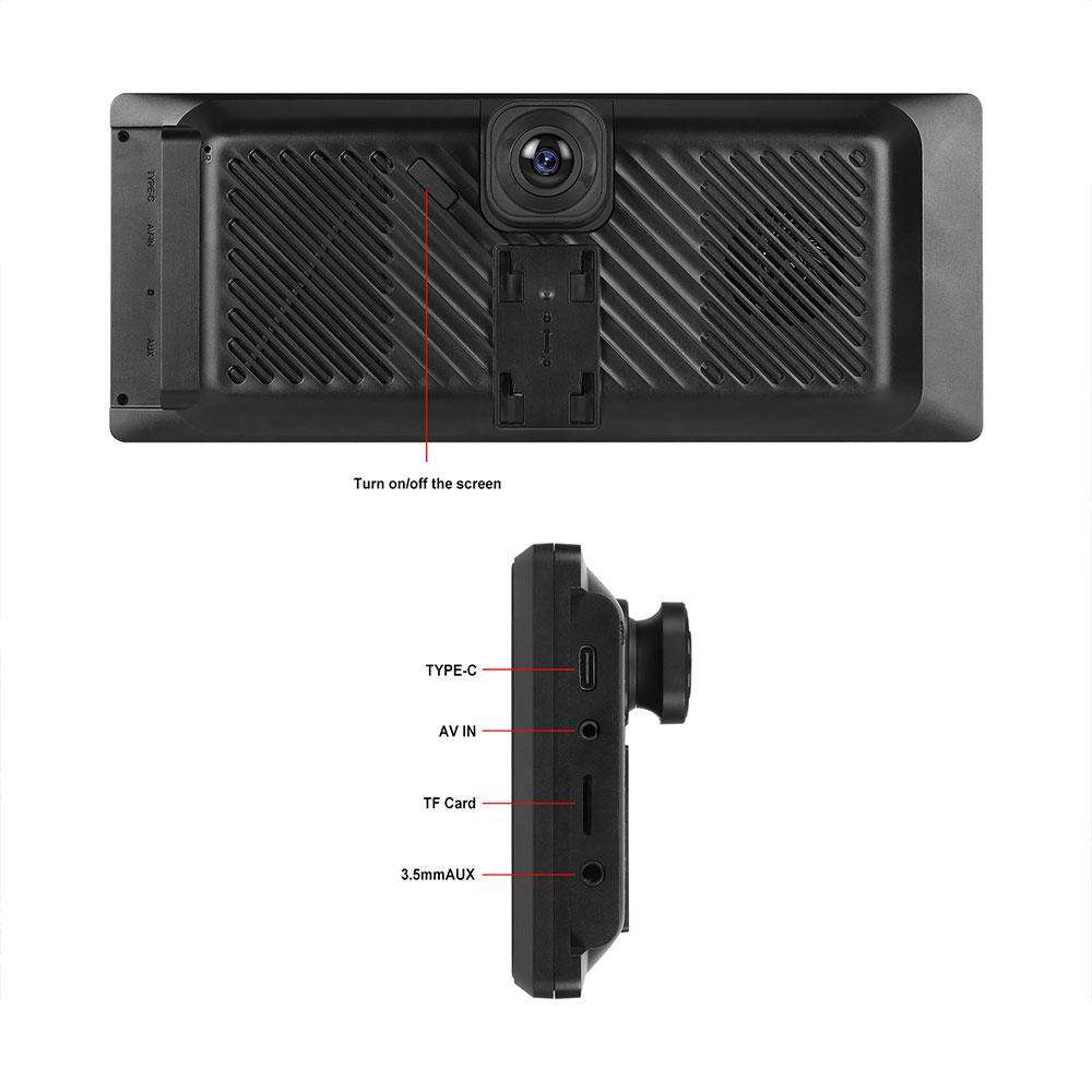 8.1 inch 2K Center CarPlay Auto Car Portable Navigation Screen, Specification:Standard+Reversing Cam