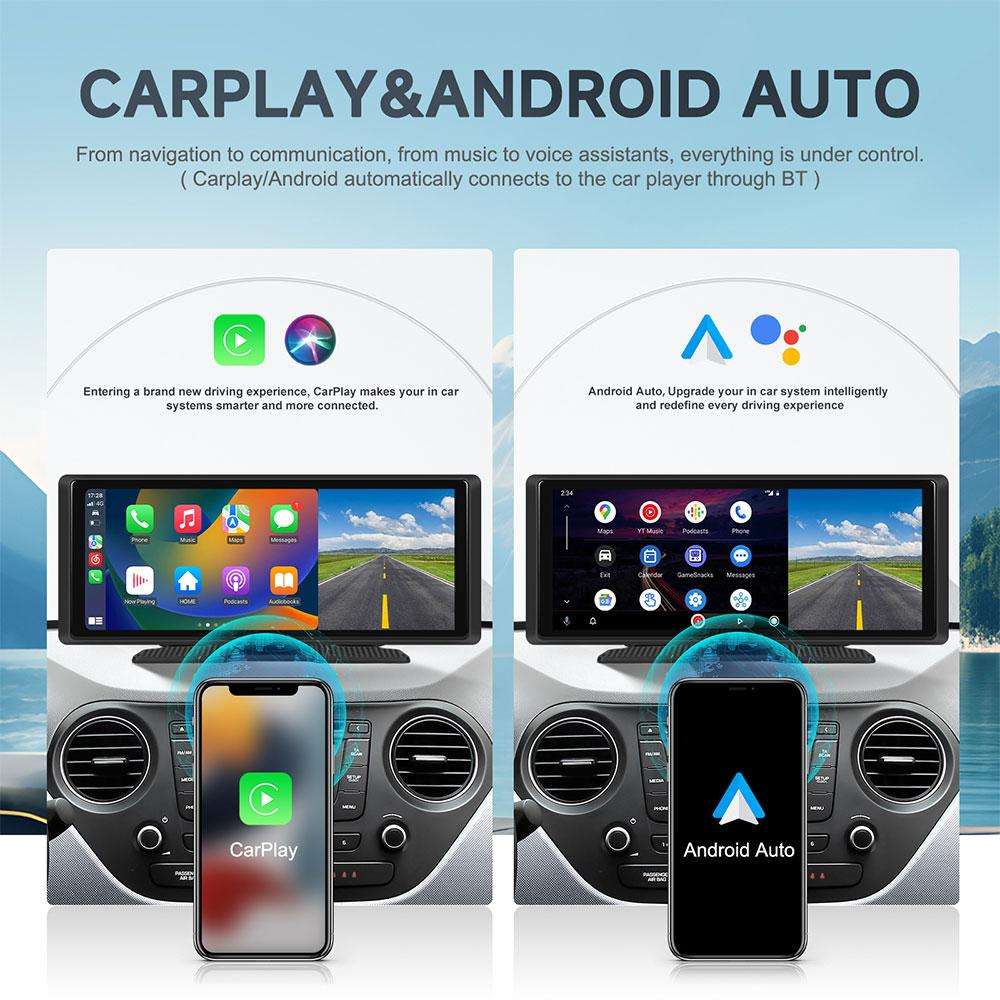 8.1 inch 2K Center CarPlay Auto Car Portable Navigation Screen, Specification:Standard+Reversing Cam