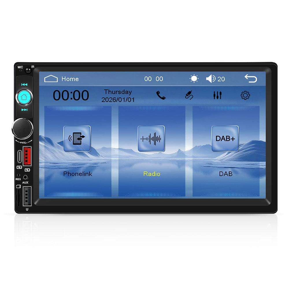 Universal 7 inch Dual-DIN Car MP5 Player Center Console Display with CarPlay & Android Auto Function