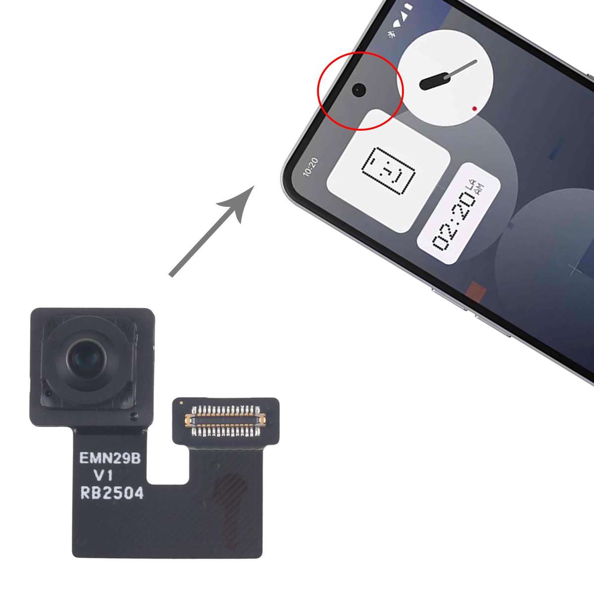 For Nothing Phone 3a Pro A059P Front Facing Camera
