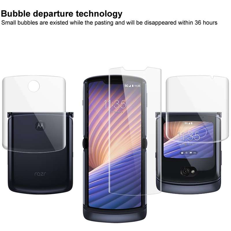 For Motorola Razr 5G IMAK Hydrogel Film III Full Coverage Screen + Back Cover Protector