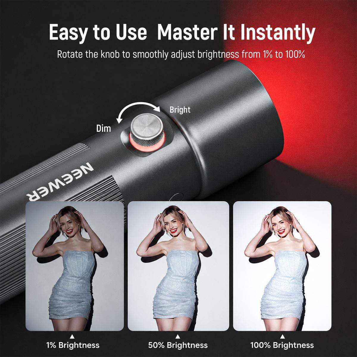 NEEWER BASICS FL10 10W Portable Photography Flashlight, Type:FL10 Light Kit with Tripod