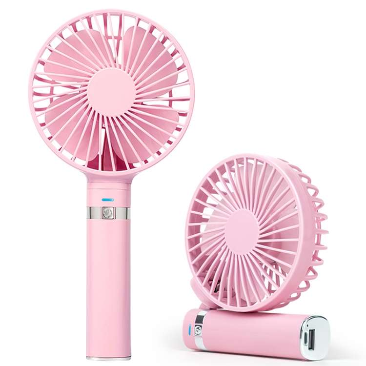 S2 Portable Foldable Handheld Electric Fan, with 3 Speed Control & Night Light (White)