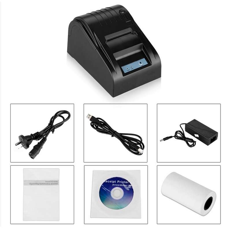POS-5890T Portable 90mm / sec Thermal Receipt Printer, Compatible ESC/POS Command(Black)