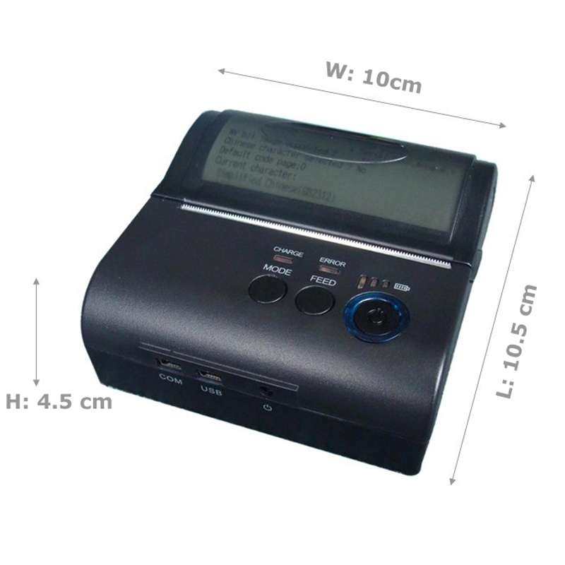 POS-5890T Portable 90mm / sec Thermal Receipt Printer, Compatible ESC/POS Command(Black)
