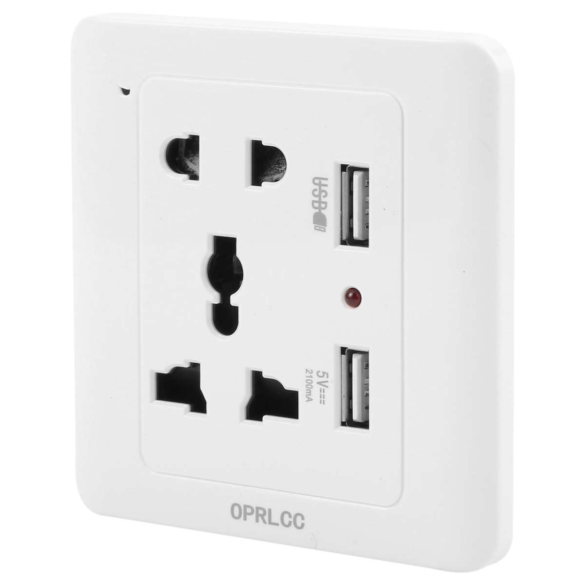 Universal Standard Wall Socket with 2 x USB Ports