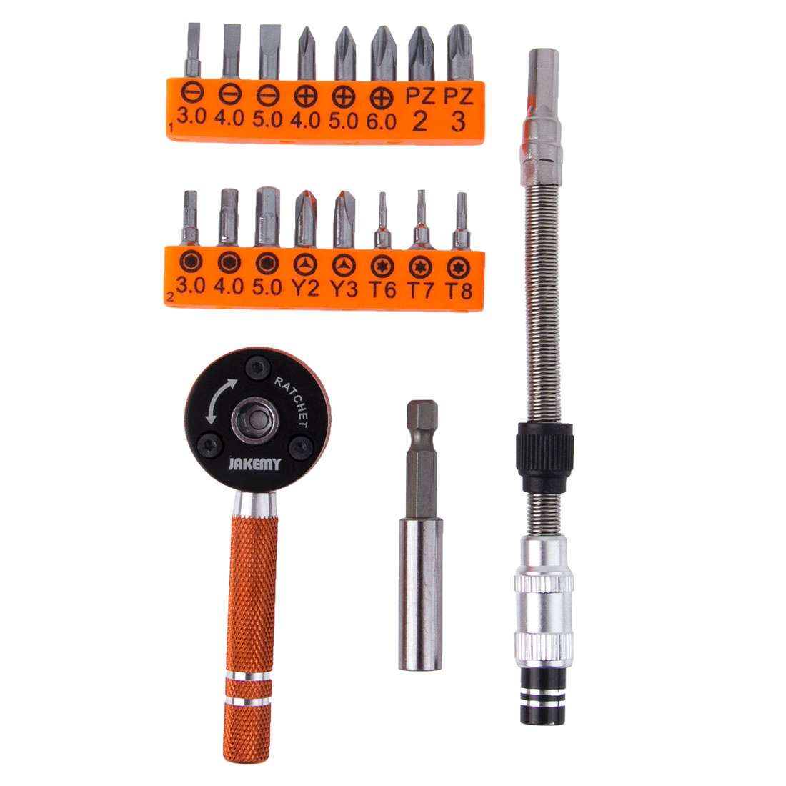 JAKEMY JM-6119 19 in 1 Multipurpose Precision Screwdriver Ratchet Repair Tools Kit for Tablets & M