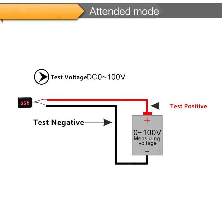 10 PCS 0.36 inch 3 Wires Digital Voltage Meter with Shell, Color Light Display, Measure Voltage: ...