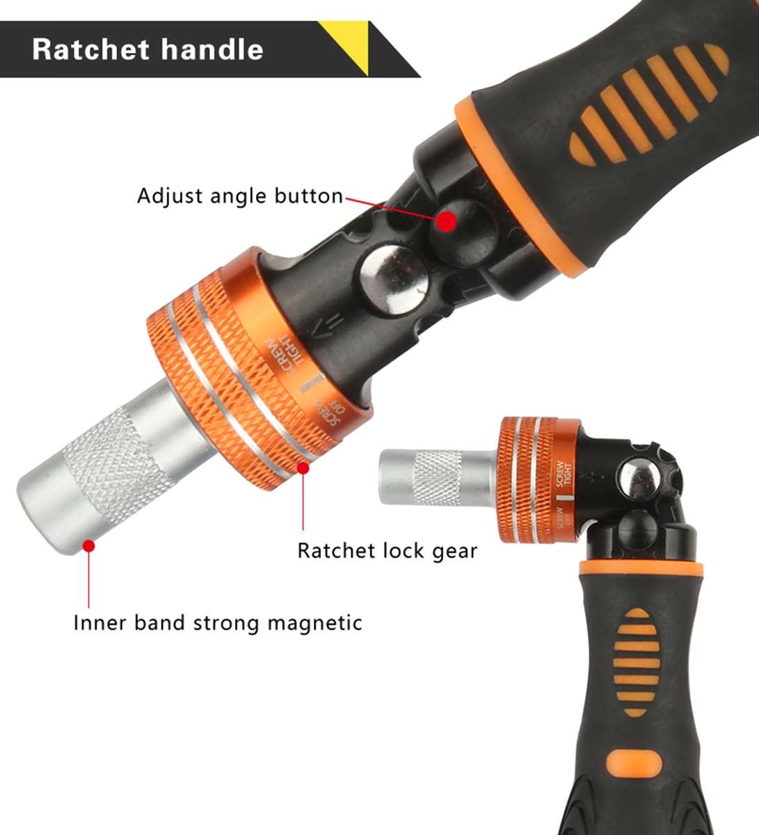 JAKEMY JM-6101 53 in 1 Labor Saving Ratchet Screwdriver Repair Tool Set