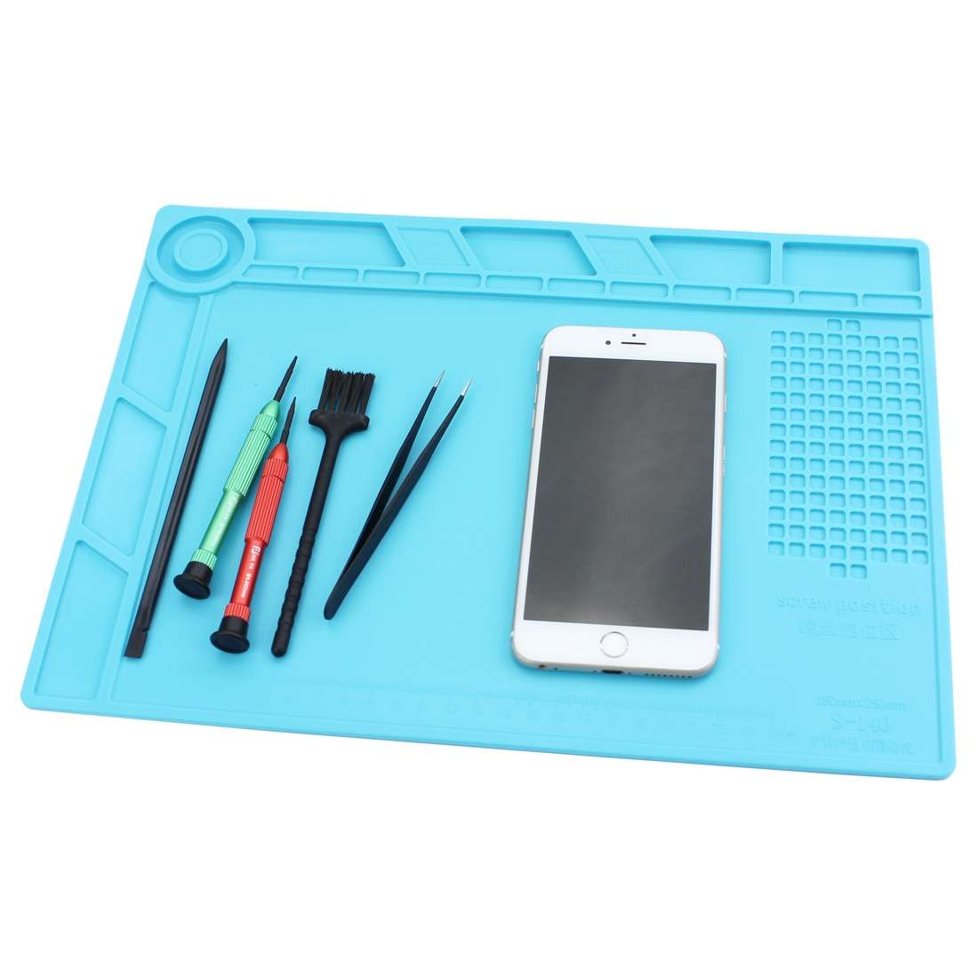 Maintenance Platform High Temperature Heat-resistant Repair Insulation Pad Silicone Mat ... (Blue)