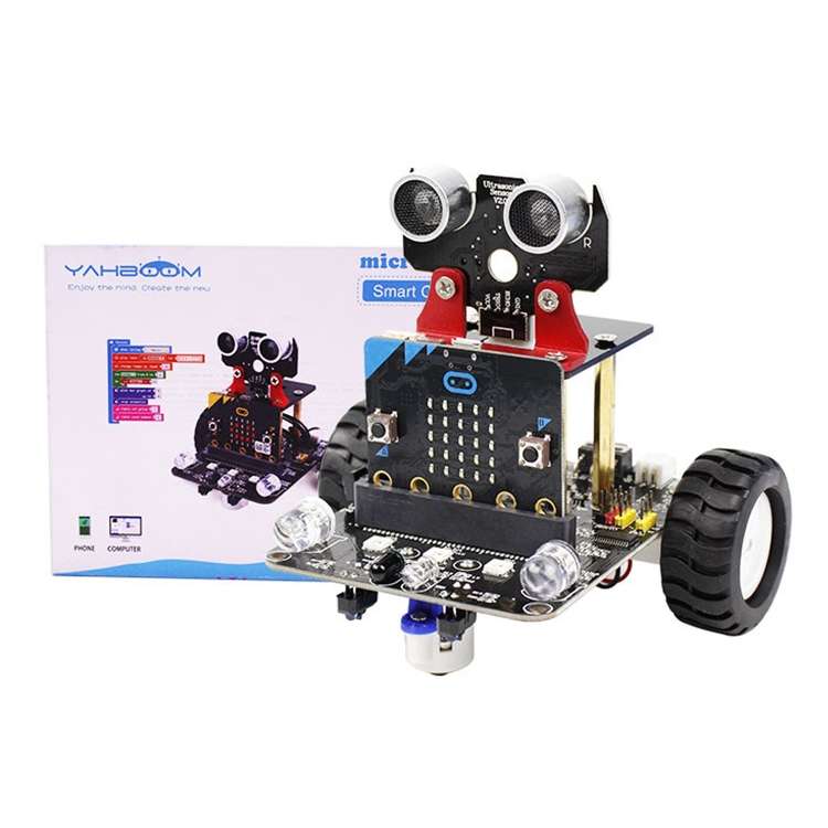 Yahboom Microbit Smart Robot Car Bitbot with IR and APP for Micro:bit V2/V1.5, without Micro:bit V2/