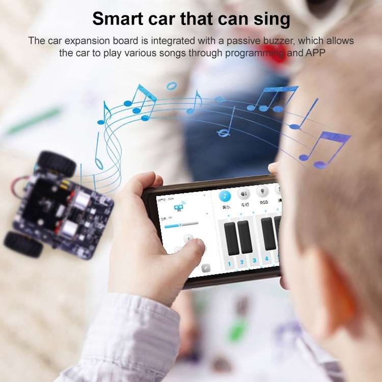 Yahboom Microbit Smart Robot Car Bitbot with IR and APP for Micro:bit V2/V1.5, without Micro:bit V2/