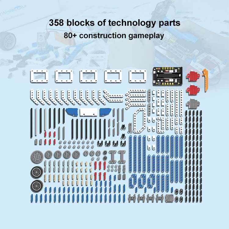 Yahboom 16 in 1 Building:bit Super Kit Programmable Building Block Kit Compatible with BBC Micro:bit