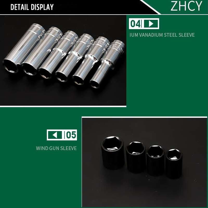 61 In 1 Multi-function Car Repair Combination Toolbox Ratchet Wrench Set