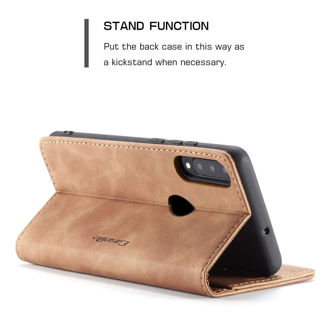 CaseMe-013 Multifunctional Retro Frosted Horizontal Flip Leather Case for Huawei P30 L ... (Brown)