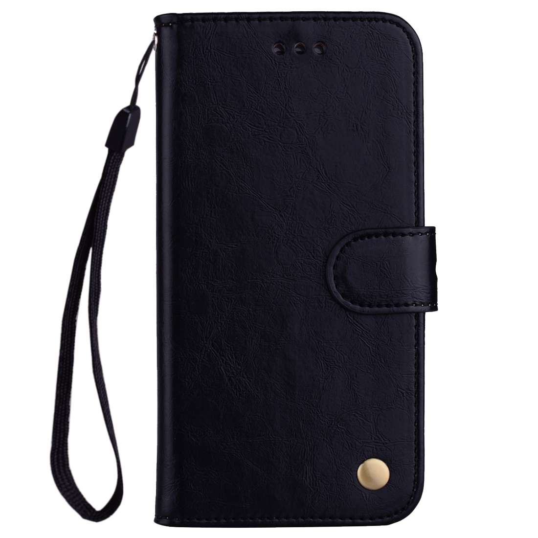 Business Style Oil Wax Texture Horizontal Flip Leather Case for Huawei Y7 (2019), with ... (Black)