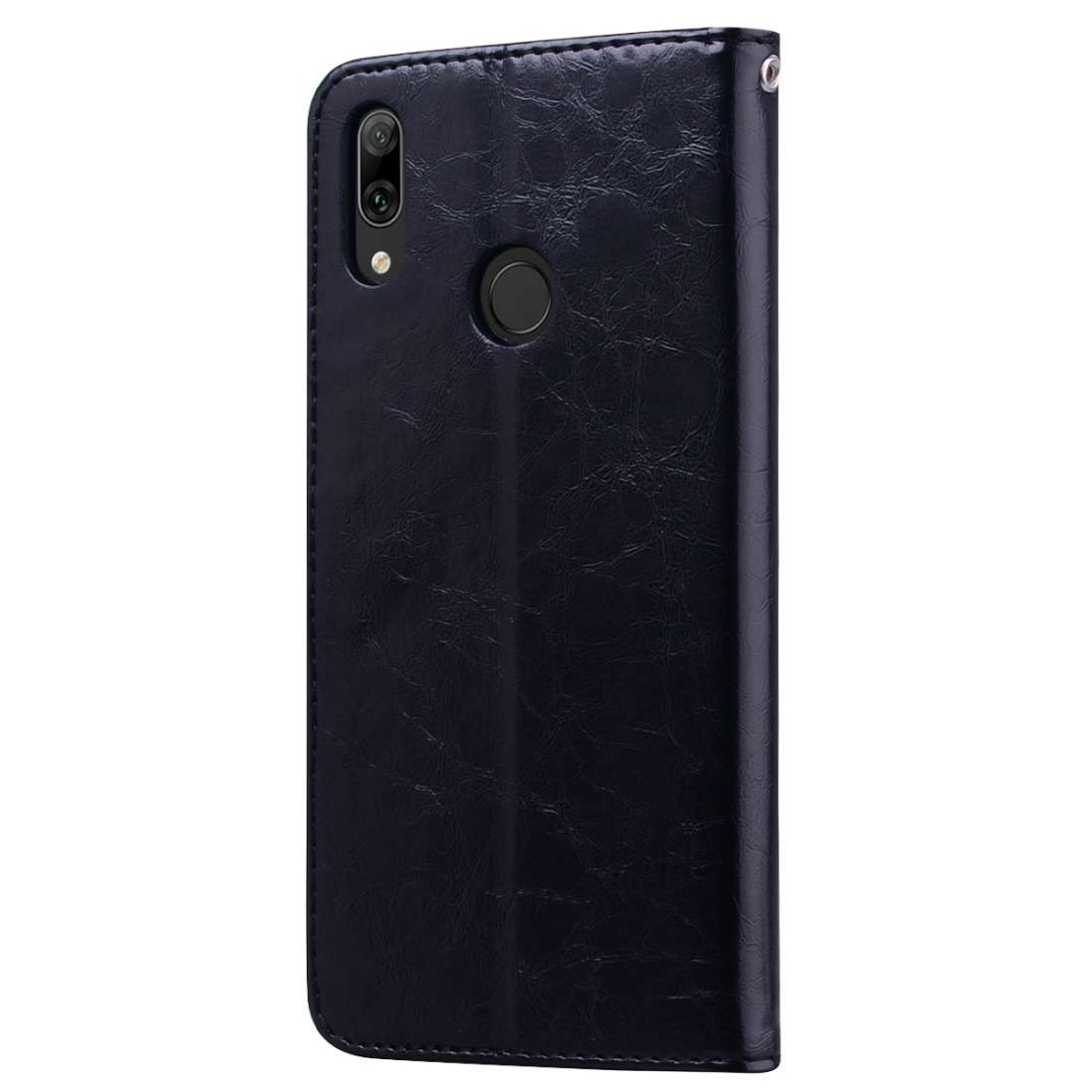 Business Style Oil Wax Texture Horizontal Flip Leather Case for Huawei Y7 (2019), with ... (Black)