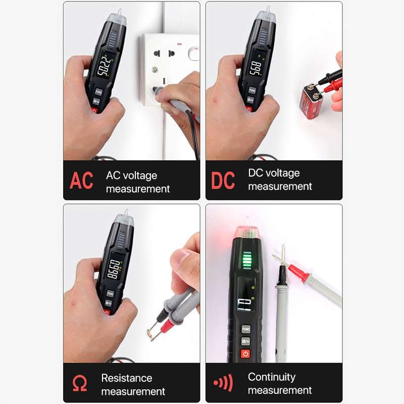 HABOTEST HT122 Multi-function Phase Sequence Digital Multimeter Smart Electricity Test Pen