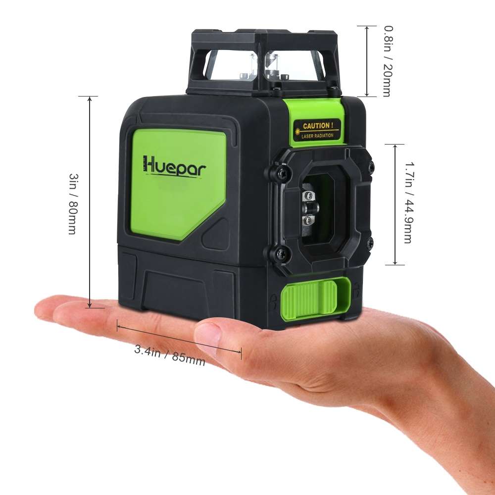 901CR H360 Degrees / V130 Degrees Laser Level Covering Walls and Floors 5 Line Red Beam IP54 Water /