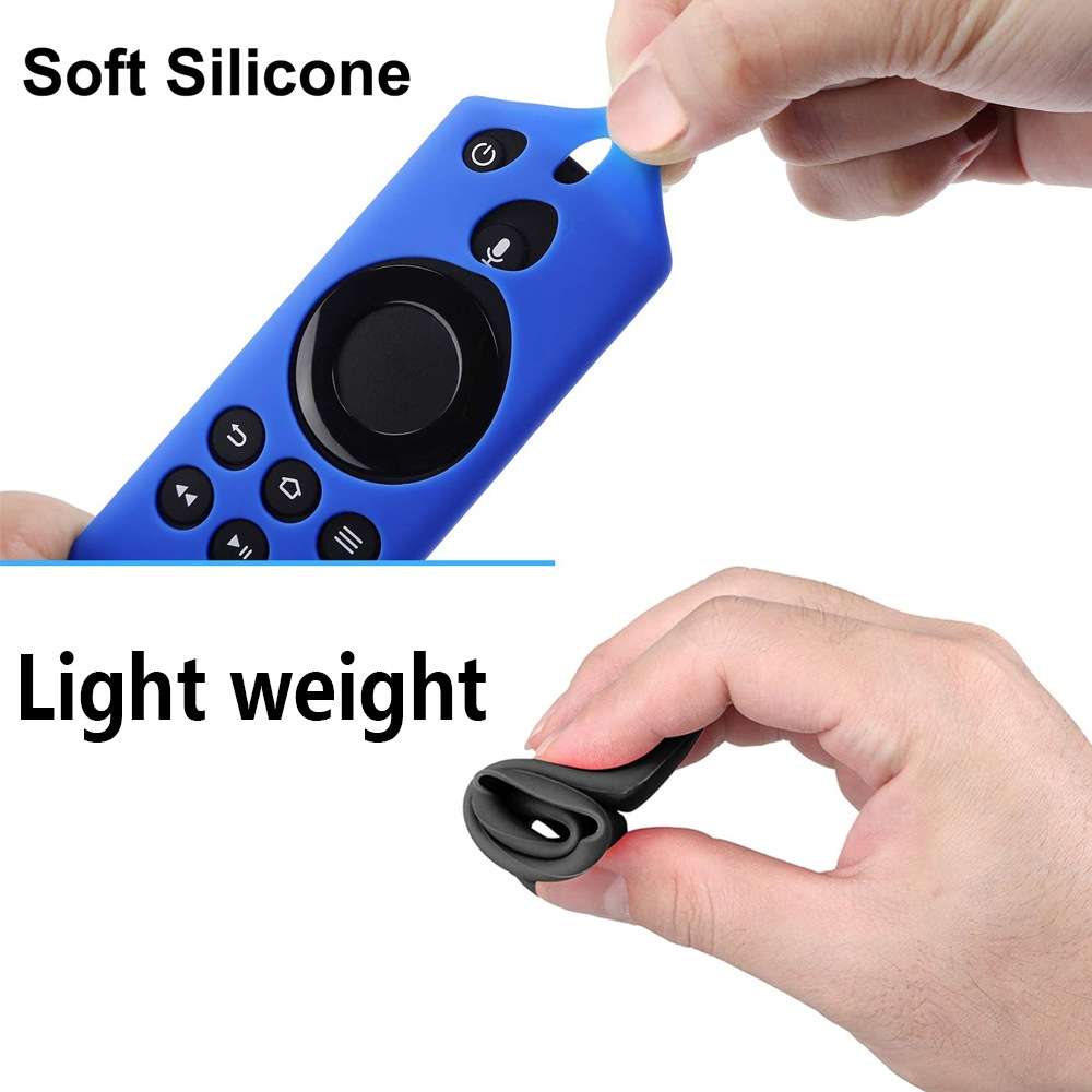 Non-slip Texture Washable Silicone Remote Control Cover for Amazon Fire TV Remote Con ... (Purple)