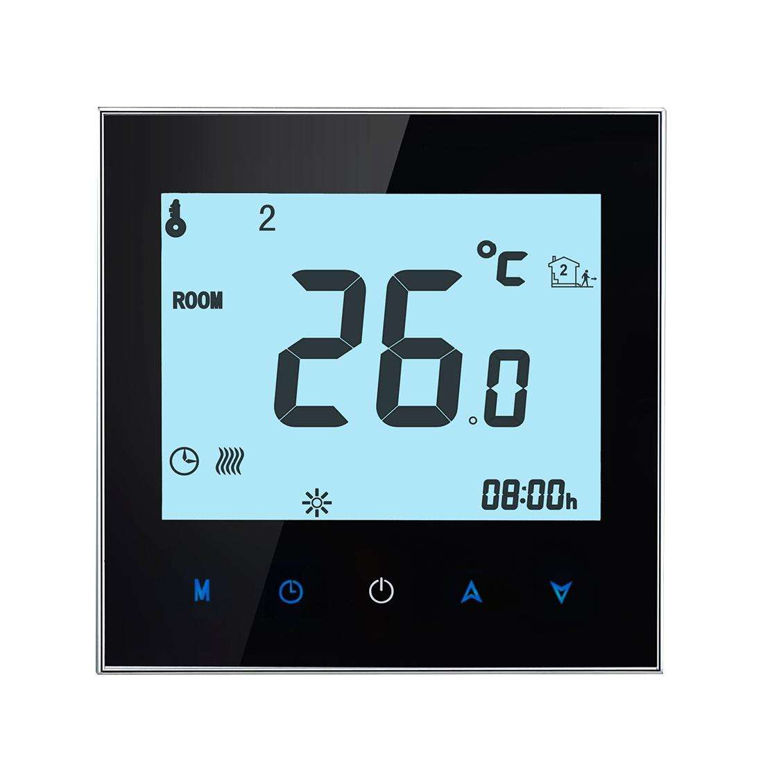 BHT-1000-GB-WIFI 16A Load Electronic Heating Type Touch LCD Digital WiFi Heating Room ... (Black)