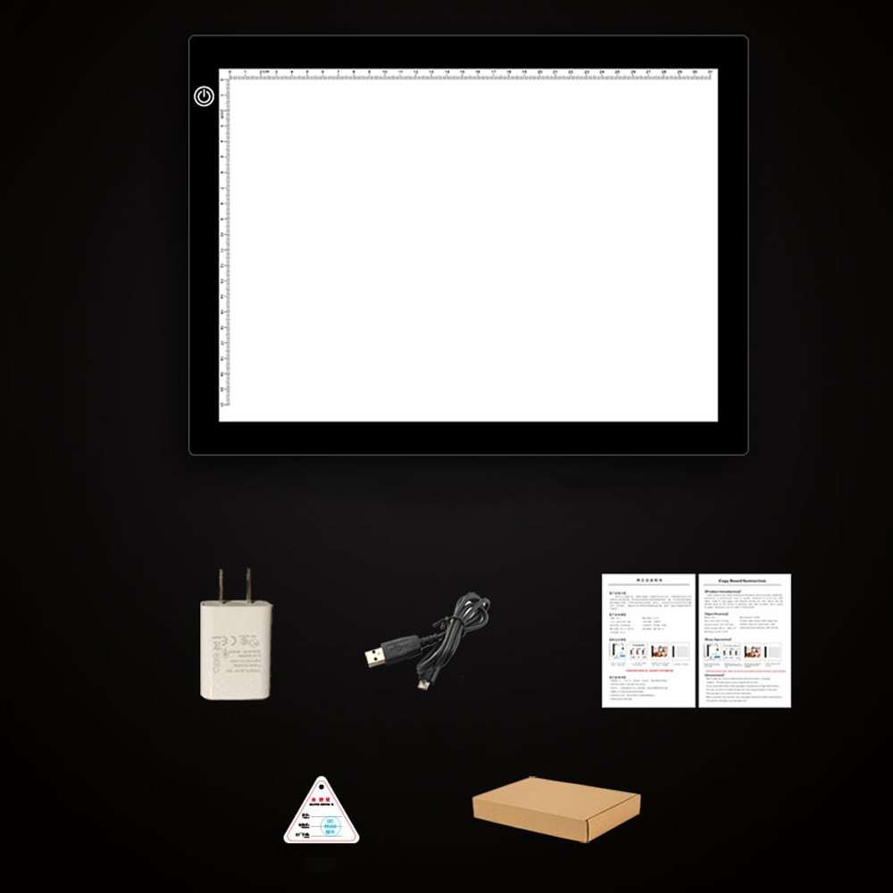 A4 Size 5W 5V LED Three Level of Brightness Dimmable Acrylic Copy Boards for Anime Sketch Drawing