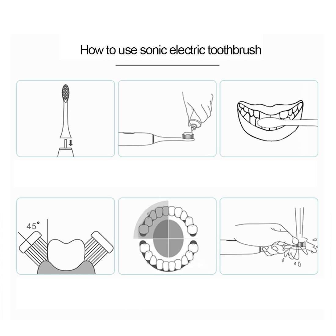 QYG Q2 IPX7 Waterproof Battery Powered Electric Sonic Toothbrush(Blue)