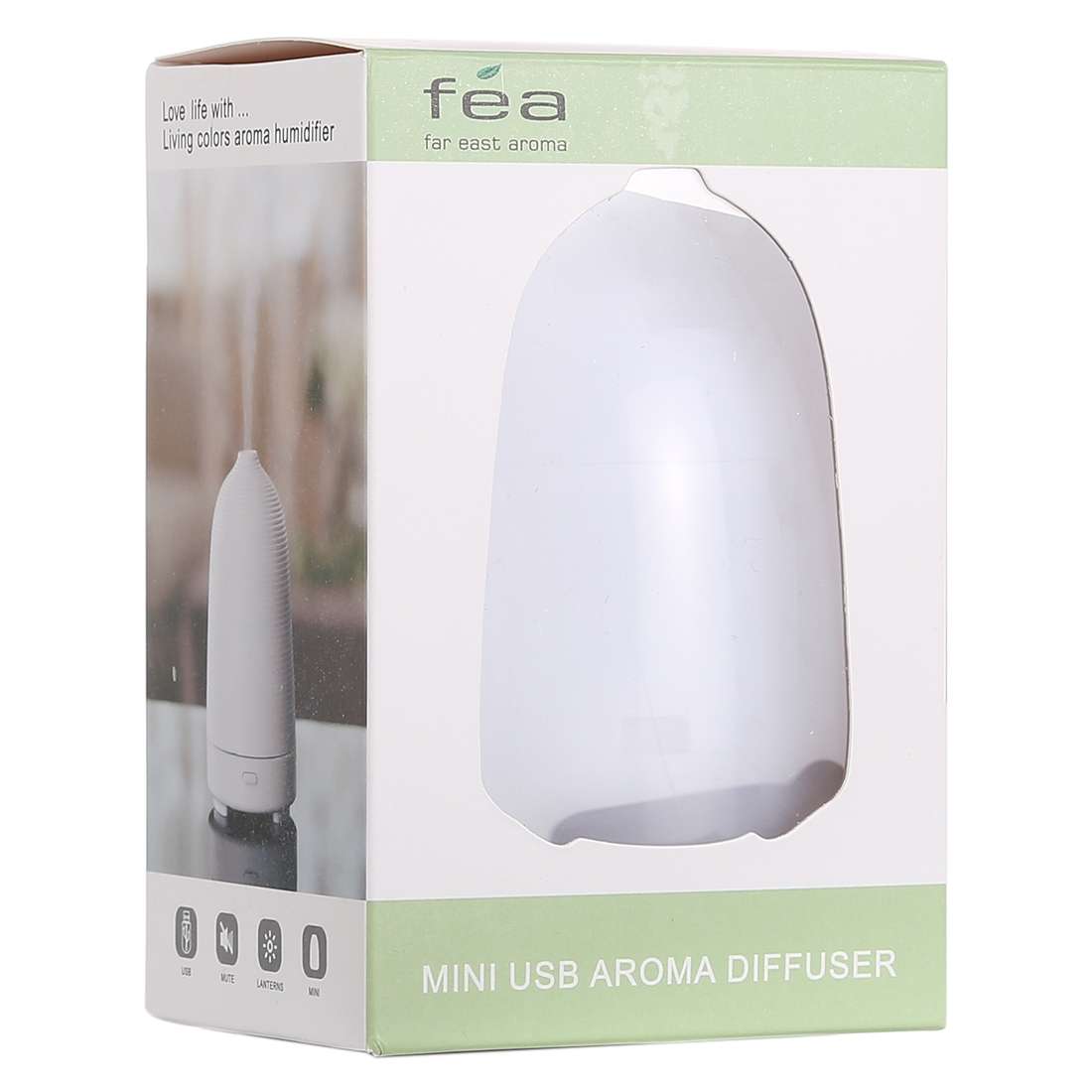 5W Bulb Shape Mini Humidifier with Colorful Light, Capacity: 50ml, DC 5V(White)