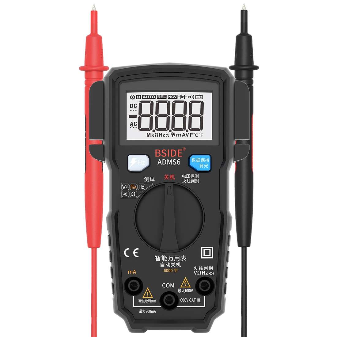 BSIDE ADMS6 High-precision Fully Automatic Small Digital Intelligent Multimeter with HD Digital Disp