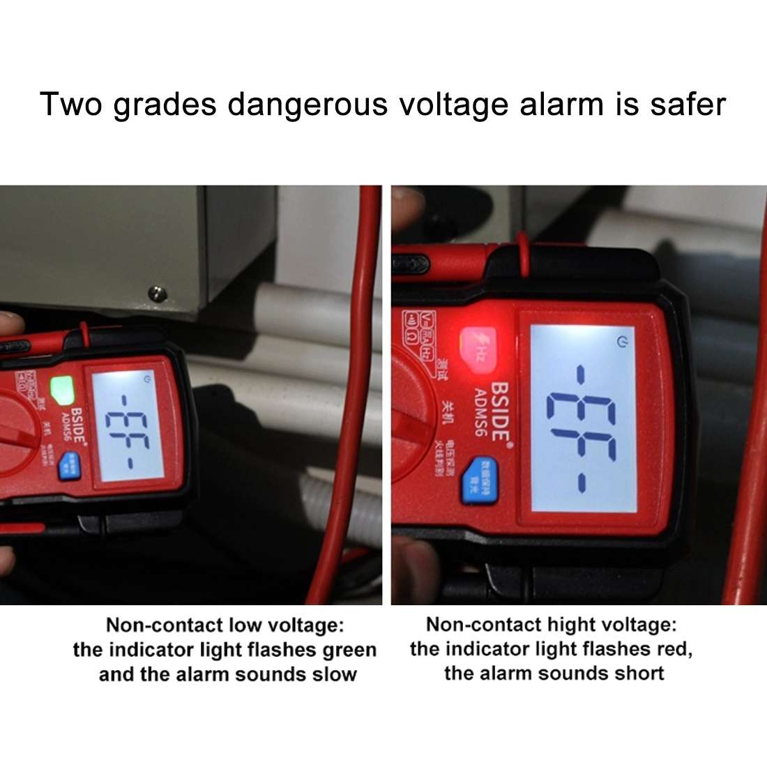 BSIDE ADMS6 High-precision Fully Automatic Small Digital Intelligent Multimeter with HD Digital Disp