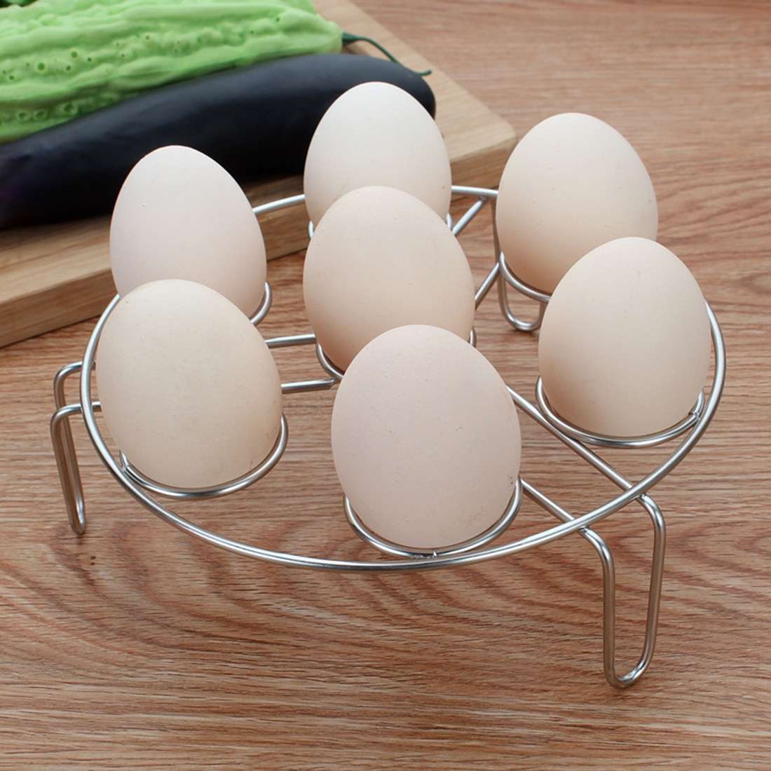Steamer Rack Basket Egg Vegetable Steaming Trivet for Instant Pot Pressure Cooker, Diameter: 17.5cm,