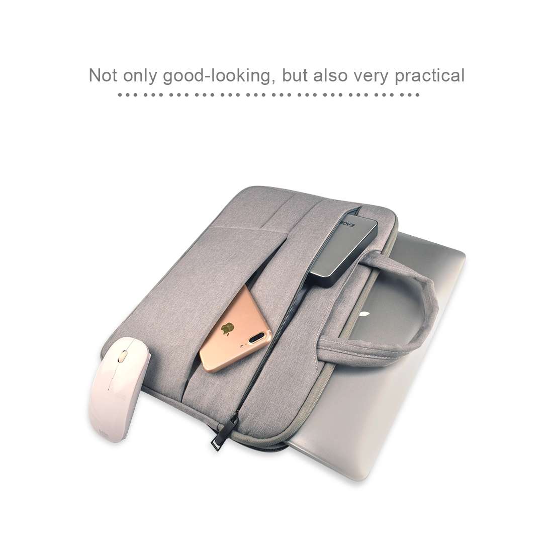 Universal Multiple Pockets Wearable Oxford Cloth Soft Portable Leisurely Handle Laptop Tablet Bag