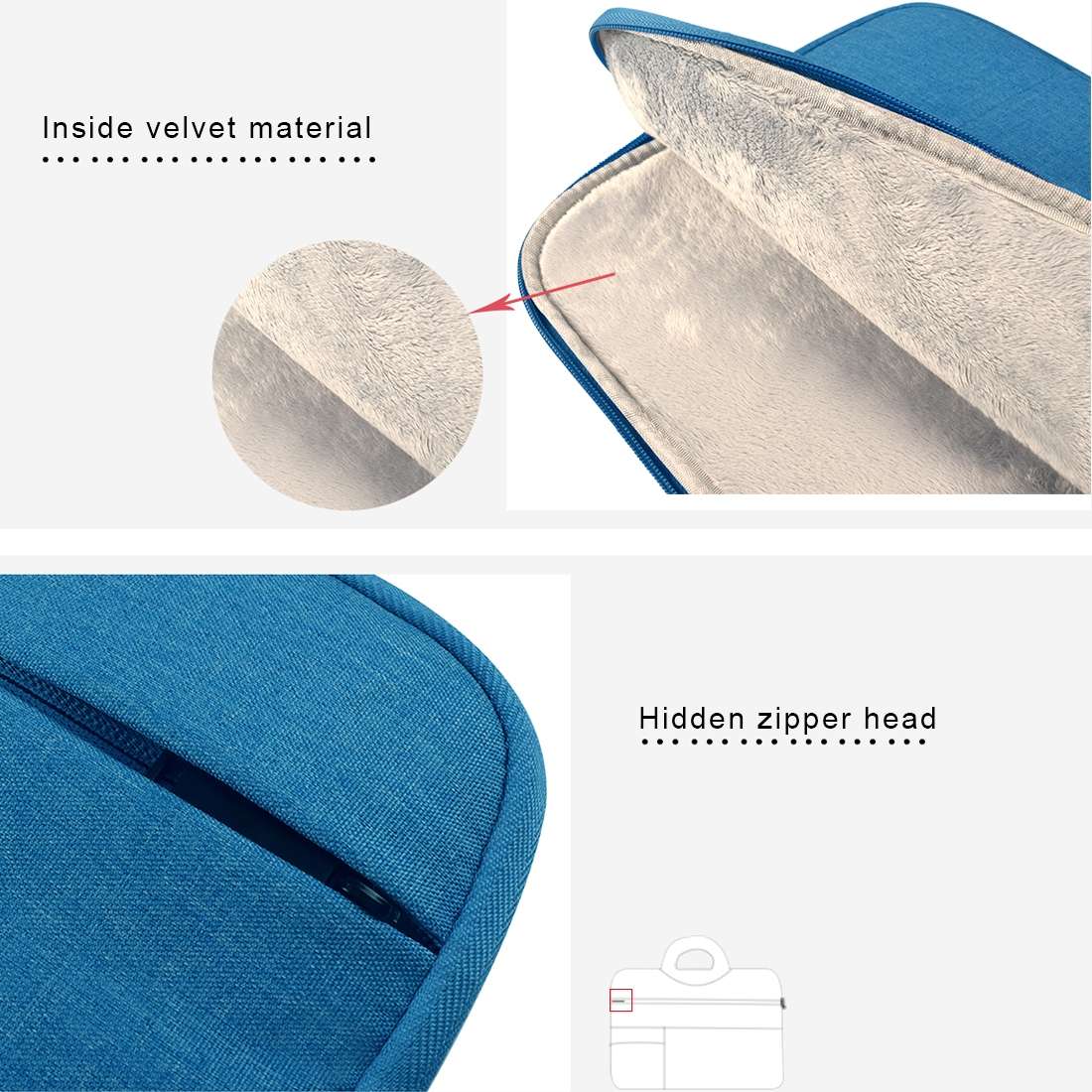 Universal Multiple Pockets Wearable Oxford Cloth Soft Portable Leisurely Handle Laptop Tablet Bag